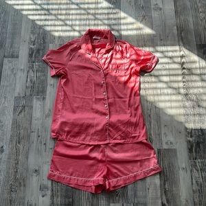 Pink Ekouaer sleep set/Size: Medium